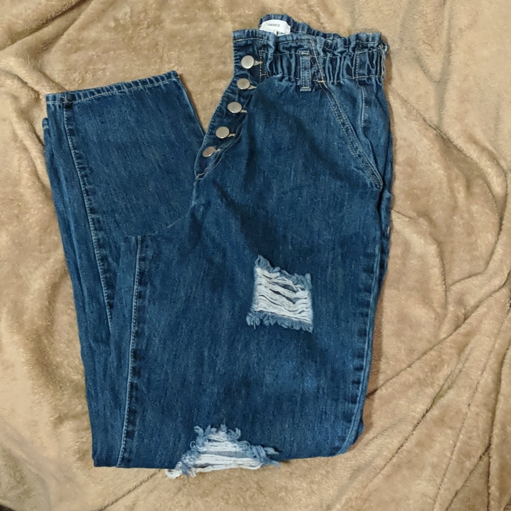 2 FOR $30 ✨f21 distressed high rise denim